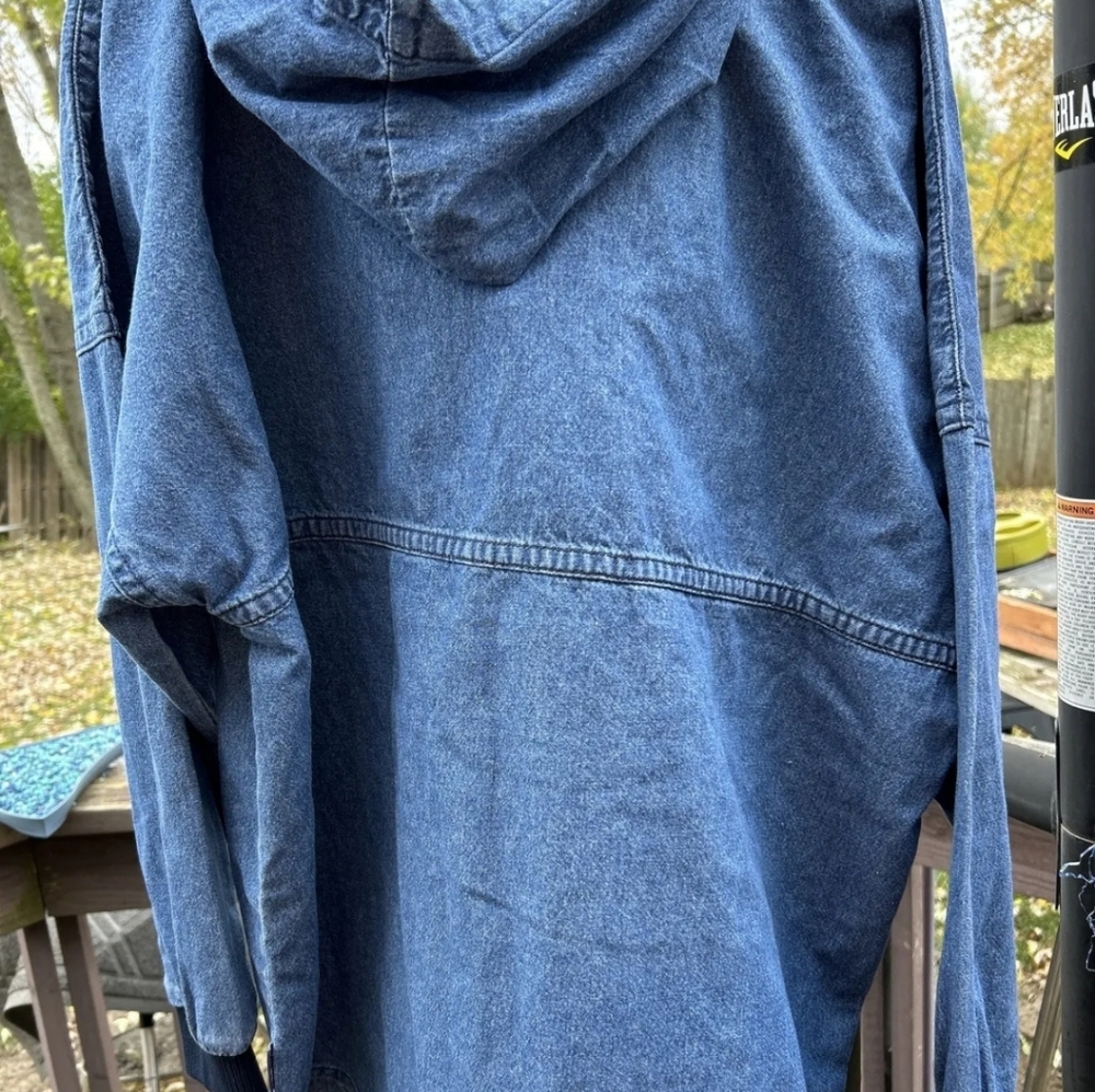 Spirit Jersey Size Large Cotton Denim Oversized Hoodie - Picture 6 of 8